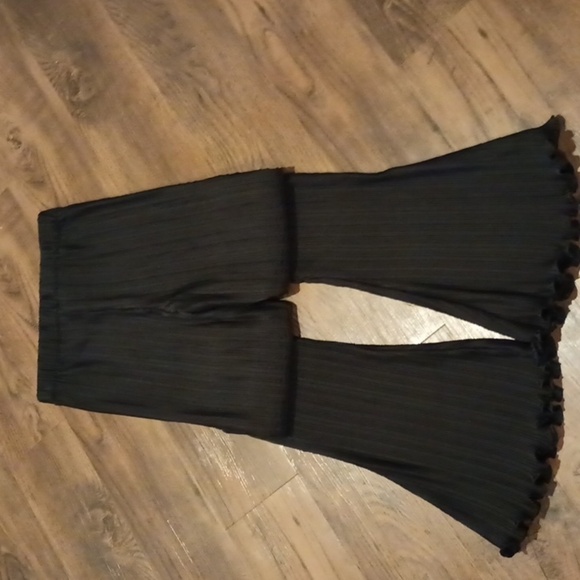 Arthur Black Gathered Pleated Ribbed Flare Leg Pants A6 - Picture 7 of 8